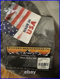 Western Mountaineering Everlite sleeping Bag-6'6-New with Tag