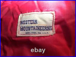 Western Mountaineering Long Down Sleeping Bag, Vintage, Burley winter Bag