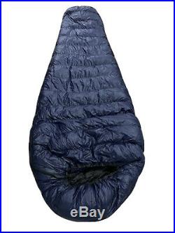Western Mountaineering MegaLite Down Sleeping Bag 30 Degree Navy Blue, 6 foot
