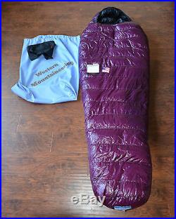 Western Mountaineering Megalite sleeping bag 30F 850+ goose down RZ 6' size