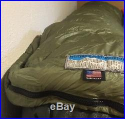 Western Mountaineering Mitylite Sleeping Bag 40 Degree Down Green 6' 3 USA