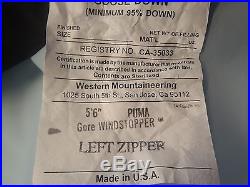 Western Mountaineering Puma Gore WS Sleeping Bag -25 Degree Down /28185/