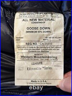 Western Mountaineering SemiLite Sleeping Bag-New withTags-95% Goose Down