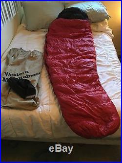 Western Mountaineering Summerlite 6' R Great Shape Backpacking down sleeping bag