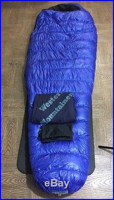 Western Mountaineering UltraLite Sleeping Bag. 20 Degree Down, 6'. Camping. Mint