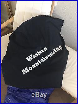 Western Mountaineering Ultralitte 20 Degree Sleeping Bag, Blue, 6'LZ