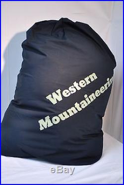 Western Mountaineering VersaLite 60 down sleeping bag, right zip