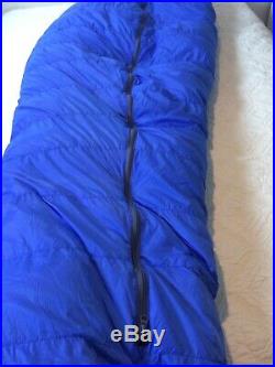 Western Mountaineering Versalite Sleeping Bag 10 Degree Down Blue 6 Ft Left USA