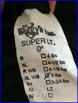 Wiggy's Super Light 0 Degree Mummy Style Sleeping Bag BLACK XL