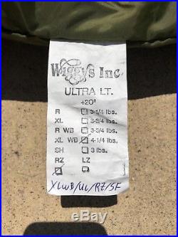 Wiggy's Ultra-Lite Mummy Sleeping Bag 20 degree Never Used! Withsacks