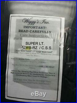 Wiggy's XL WB-RZ Super Light Cold Weather 0° Sleeping Bag BLACK