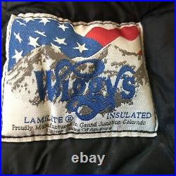 Wiggys Lamilite Insulated Side Zip Mummy Sleeping Bag Black 80 X 31 FTRSS EUC