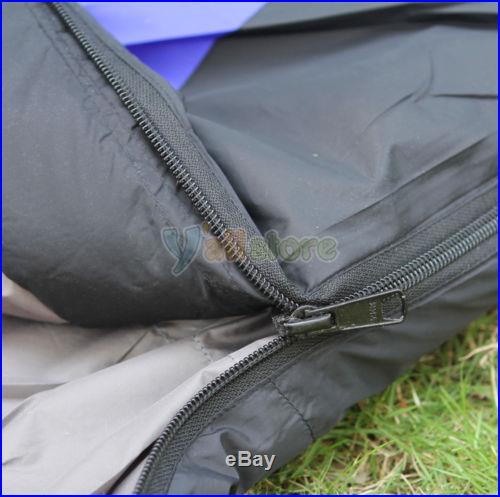 Winter -10 to -25 Degree Sleeping Bag Black+Blue Camping Outdoor Duck Down