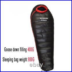 Winter Down Sleeping Bag Adult Mummy White Goose Down Warm Sleeping Bag New