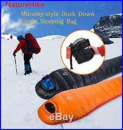 Winter Mummy Sleeping Bag Duck Warmth 205cm X 80cm 400G Type Naturehike Outdoor