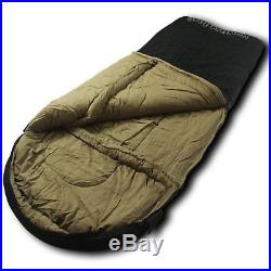 Wolftraders LoneWolf 0 Oversized Premium Comfort Canvas Sleeping Bag, Black/Tan