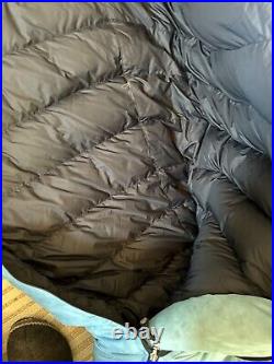 Women's Marmot Pinnacle 15°F Down Fill Sleeping Bag Reg RH EUC