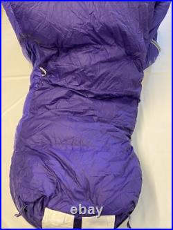 Womens MARMOT Purple -2.2 F 650 Down Fill Ouray Sleeping Bag 28 X 79