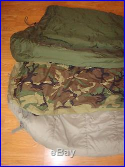 XLNT COND Army Sleeping Bag Modular Sleep MSS System Woodland ACU Bivy Military