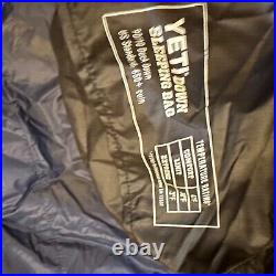 Yeti 41°F Down Regular Sleeping Bag 650+ Fill Power Navy / Charcoal withBag New