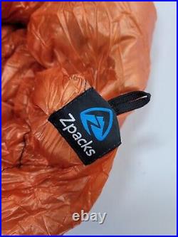 Zpacks Ultralight Classic Sleeping Bag Orange 3/4 Zip 30F Medium, Standard